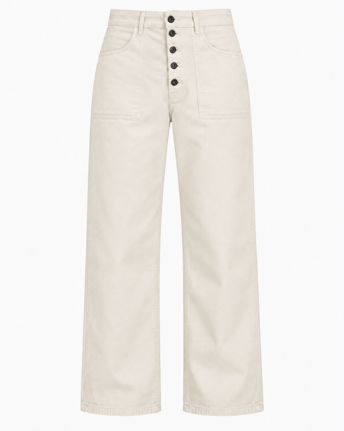 Retro Comfy Buttons Pants Beige