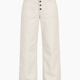 Retro Comfy Buttons Pants Beige