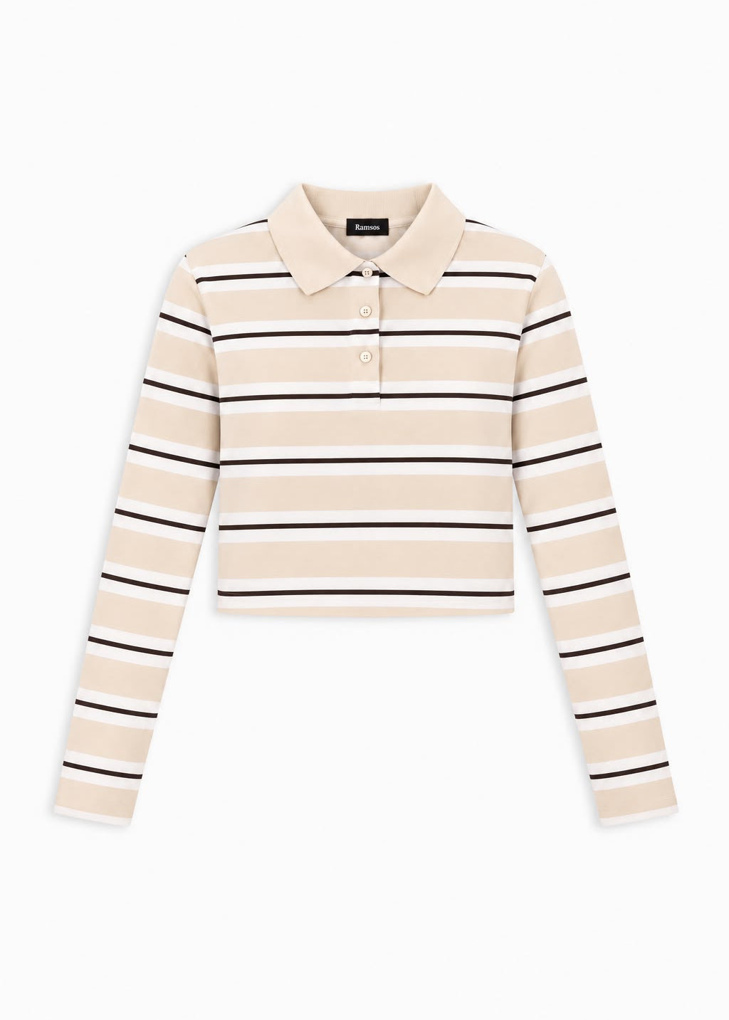 Stripes Polo Sweater Beige