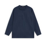 Modern Zip Linen Shirt Petrol