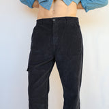 Corduroy Pocket Comfy Pants Navy