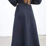 Maxi Denim Skirt Navy