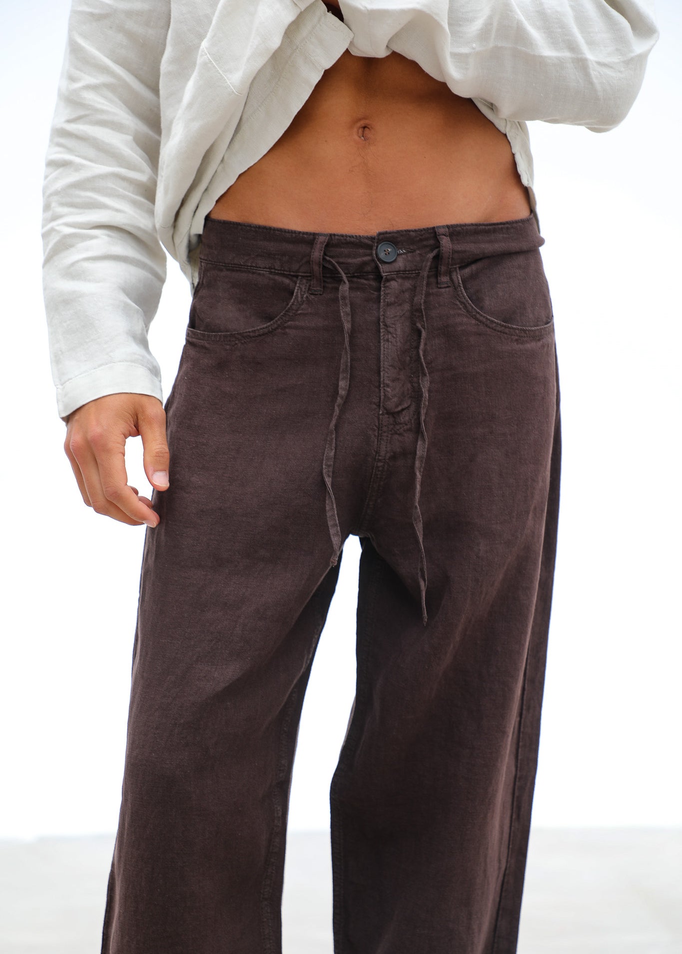 Linen Cool Comfy Pants Brown