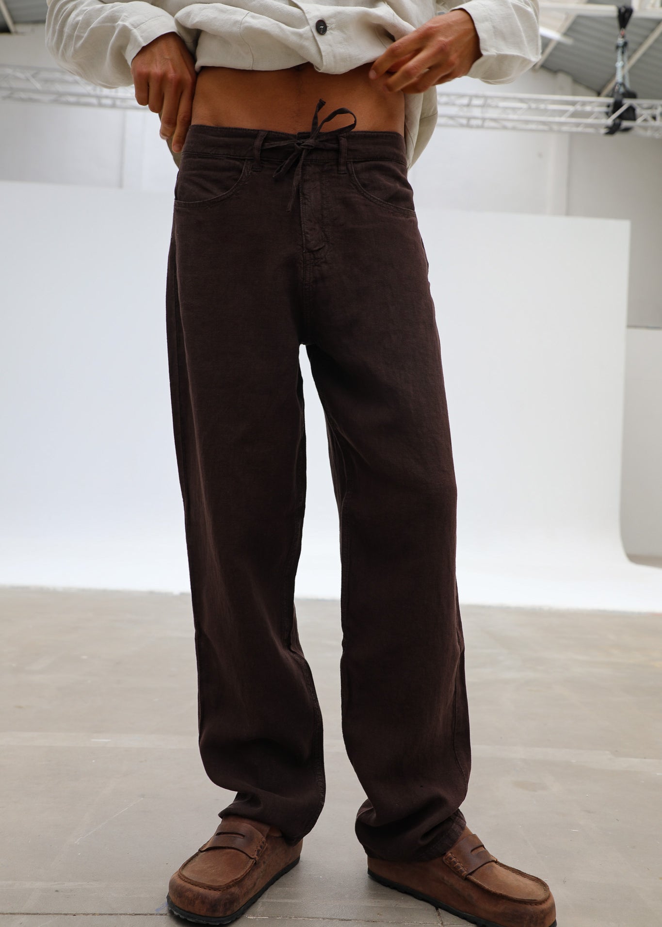 Linen Cool Comfy Pants Brown