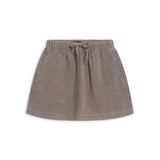 Short Linen Skirt Light Brown