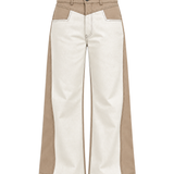 Double Tone Jeans Taupe & Beige