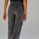Pocket Linen Pants Grey