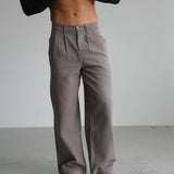 Wide Retro Comfy Pants Grey