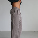 Wide Retro Comfy Pants Grey