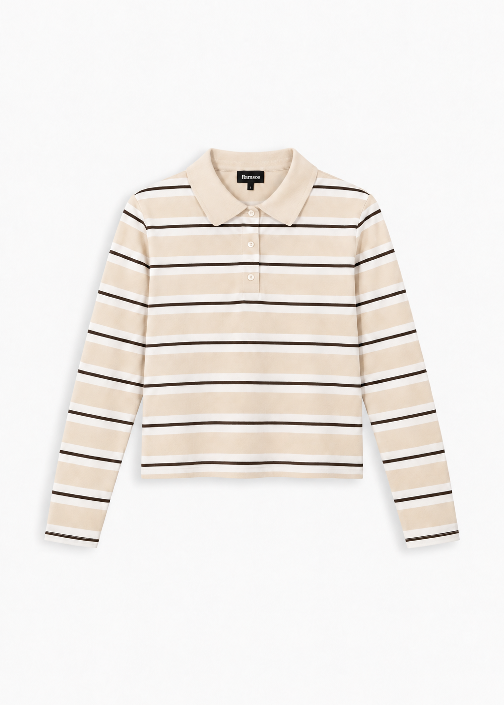 Stripes Polo Sweater Beige