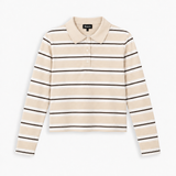 Stripes Polo Sweater Beige