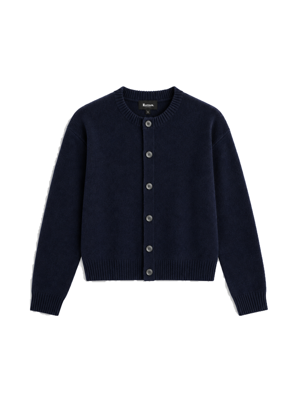 Modern Buttons Knit Sweater Navy
