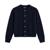 Modern Buttons Knit Sweater Navy
