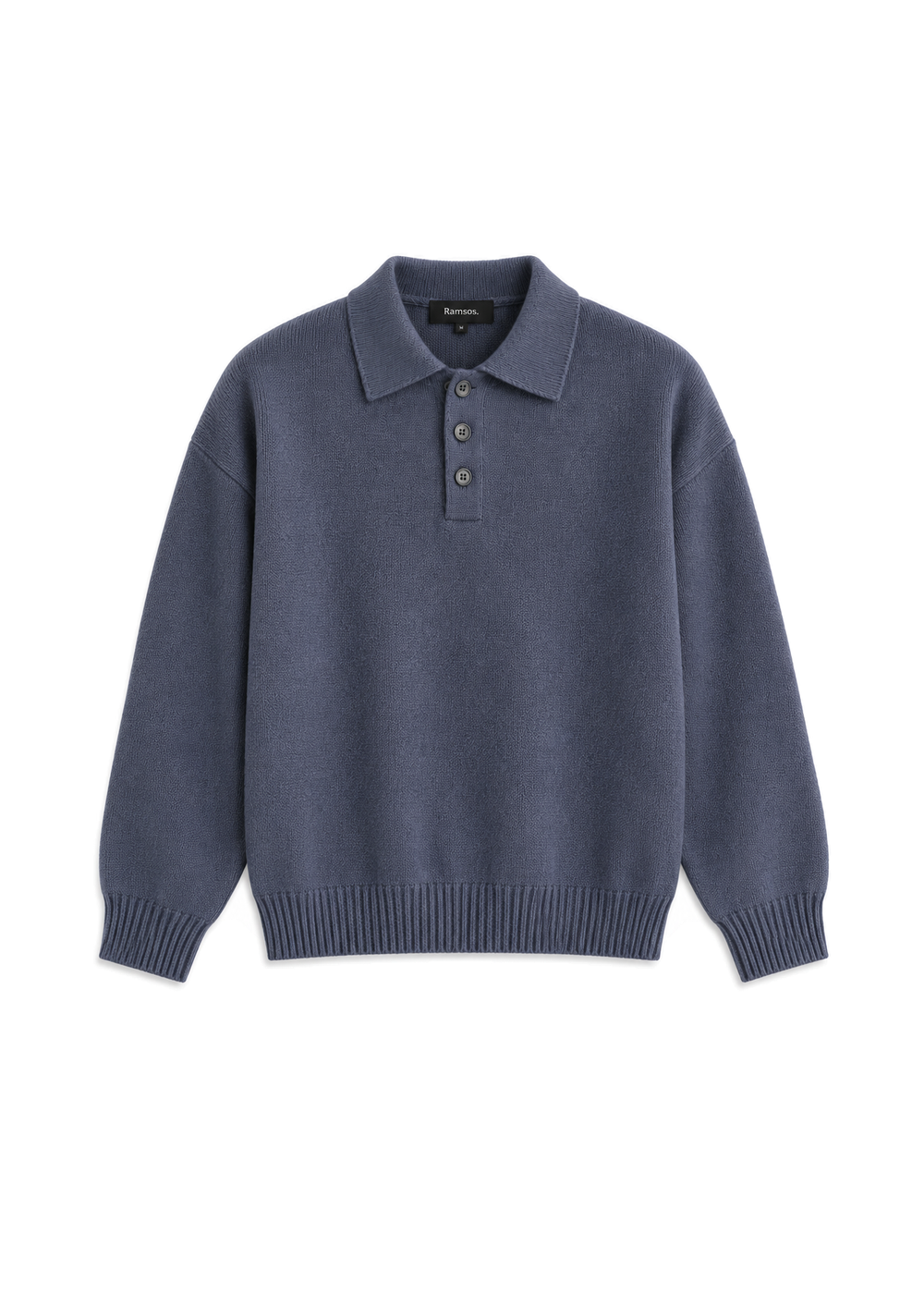 Classic Polo Knit Sweater Dark Blue