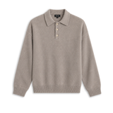 Classic Polo Knit Sweater Beige