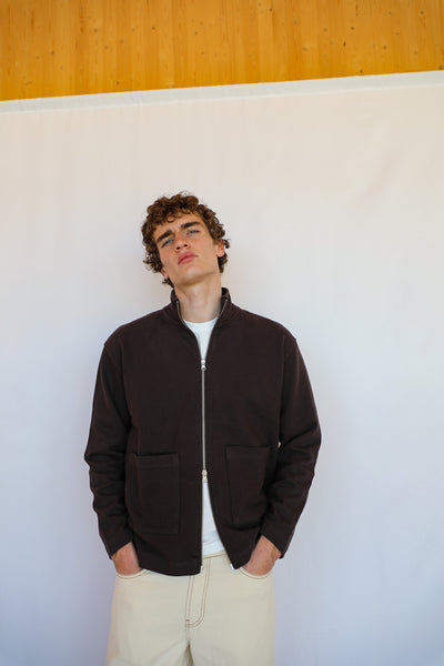 Double Zip Jacket Brown – Ramsos