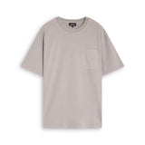 Trendy Side Buttons T-Shirt Light Grey